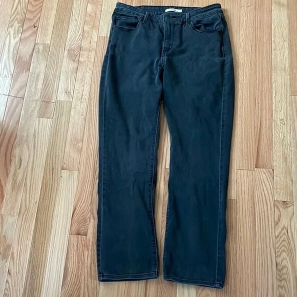 Levi's Jeans Womens 12 Gray Charcoal Mid Rise Skinny Cotton Ladies - Picture 1 of 12